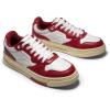 DREAM PAIRS Women’s Fashion Walking Skateboard Court Sneakers Comfortable Low-Top Lace-Up Non-Slip Retro Vintage Casual Classic Athletic Shoes(White/Red)