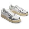 DREAM PAIRS Women’s Fashion Walking Skateboard Court Sneakers Comfortable Low-Top Lace-Up Non-Slip Retro Vintage Casual Classic Athletic Shoes(White/Silver)