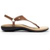 DREAM PAIRS Women’s Flat Sandals Arch Support Orthopedic Comfortable Soft Cushion Summer T-Strap Walking Thong Sandals(Brown)