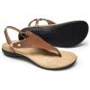 DREAM PAIRS Women’s Flat Sandals Arch Support Orthopedic Comfortable Soft Cushion Summer T-Strap Walking Thong Sandals(Brown)