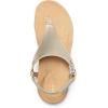 DREAM PAIRS Women’s Flat Sandals Arch Support Orthopedic Comfortable Soft Cushion Summer T-Strap Walking Thong Sandals(Gold-pu)