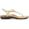 DREAM PAIRS Women’s Flat Sandals Arch Support Orthopedic Comfortable Soft Cushion Summer T-Strap Walking Thong Sandals(Gold-pu)