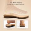 DREAM PAIRS Women’s Flat Sandals Arch Support Orthopedic Comfortable Soft Cushion Summer T-Strap Walking Thong Sandals(Grey-pu)