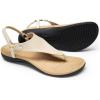 DREAM PAIRS Women’s Flat Sandals Arch Support Orthopedic Comfortable Soft Cushion Summer T-Strap Walking Thong Sandals(Nude)