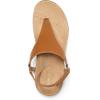 DREAM PAIRS Women’s Flat Sandals Arch Support Orthopedic Comfortable Soft Cushion Summer T-Strap Walking Thong Sandals(Tan-pu)