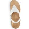 DREAM PAIRS Women’s Flat Sandals Arch Support Orthopedic Comfortable Soft Cushion Summer T-Strap Walking Thong Sandals(White)