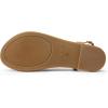 DREAM PAIRS Women’s Flat Sandals Strappy Dressy Comfortable Ankle Strap Casual Summer Thong Sandals for Beach(Brown)