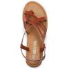 DREAM PAIRS Women’s Flat Sandals Strappy Dressy Comfortable Ankle Strap Casual Summer Thong Sandals for Beach(Dark Brown-pu)