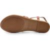 DREAM PAIRS Women’s Flat Sandals Strappy Dressy Comfortable Ankle Strap Casual Summer Thong Sandals for Beach(Dark Brown-pu)