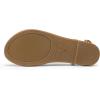 DREAM PAIRS Women’s Flat Sandals Strappy Dressy Comfortable Ankle Strap Casual Summer Thong Sandals for Beach(Gold)