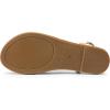 DREAM PAIRS Women’s Flat Sandals Strappy Dressy Comfortable Ankle Strap Casual Summer Thong Sandals for Beach(Nude)