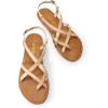 DREAM PAIRS Women’s Flat Sandals Strappy Dressy Comfortable Ankle Strap Casual Summer Thong Sandals for Beach(Nude)