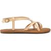 DREAM PAIRS Women’s Flat Sandals Strappy Dressy Comfortable Ankle Strap Casual Summer Thong Sandals for Beach(Nude)
