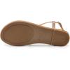 DREAM PAIRS Women’s Flat Sandals Strappy Dressy Comfortable Ankle Strap Casual Summer Thong Sandals for Beach(Rose Gold)