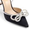 DREAM PAIRS Women’s High Heels Destiny Closed Toe Strappy Heels Sexy Rhinestone Ankle Strap Pumps Wedding Bridal Party Dress Shoes Destiny(Black)