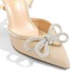 DREAM PAIRS Women’s High Heels Destiny Closed Toe Strappy Heels Sexy Rhinestone Ankle Strap Pumps Wedding Bridal Party Dress Shoes Destiny(Gold)