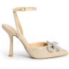 DREAM PAIRS Women’s High Heels Destiny Closed Toe Strappy Heels Sexy Rhinestone Ankle Strap Pumps Wedding Bridal Party Dress Shoes Destiny(Gold)