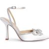 DREAM PAIRS Women’s High Heels Destiny Closed Toe Strappy Heels Sexy Rhinestone Ankle Strap Pumps Wedding Bridal Party Dress Shoes Destiny(White)