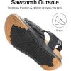 DREAM PAIRS Womens Hiking Sandals Arch Support Platform Orthopedic Sandals Comfortable Open Toe Walking Summer Shoes Lightweight Outdoor Athletic Sport Water Sandals(Black/Brown)