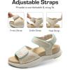 DREAM PAIRS Womens Hiking Sandals Arch Support Platform Orthopedic Sandals Comfortable Open Toe Walking Summer Shoes Lightweight Outdoor Athletic Sport Water Sandals(Beige)