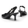 DREAM PAIRS Women’s Kitten Heel Slingback Pointed Closed Toe Low Stiletto Heels Dress Bridal Elegant Wedding Pumps Shoes(All Black)