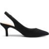 DREAM PAIRS Women’s Kitten Heel Slingback Pointed Closed Toe Low Stiletto Heels Dress Bridal Elegant Wedding Pumps Shoes(Black-suede-1)