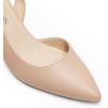 DREAM PAIRS Women’s Kitten Heel Slingback Pointed Closed Toe Low Stiletto Heels Dress Bridal Elegant Wedding Pumps Shoes(Nude)