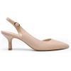 DREAM PAIRS Women’s Kitten Heel Slingback Pointed Closed Toe Low Stiletto Heels Dress Bridal Elegant Wedding Pumps Shoes(Nude)