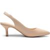 DREAM PAIRS Women’s Kitten Heel Slingback Pointed Closed Toe Low Stiletto Heels Dress Bridal Elegant Wedding Pumps Shoes(Nude-pu)