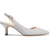 DREAM PAIRS Women’s Kitten Heel Slingback Pointed Closed Toe Low Stiletto Heels Dress Bridal Elegant Wedding Pumps Shoes(Silver-glitter)