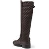 DREAM PAIRS Women’s Knee-High Boots Comfortable Chunky Block Heel Round Toe Side Zipper Riding Fashion Buckles Biker Motorcycle Boots(Brown)
