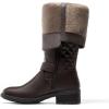 DREAM PAIRS Women’s Knee-High Boots Comfortable Chunky Block Heel Round Toe Side Zipper Riding Fashion Buckles Biker Motorcycle Boots(Brown)