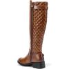 DREAM PAIRS Women’s Knee-High Boots Comfortable Chunky Block Heel Round Toe Side Zipper Riding Fashion Buckles Biker Motorcycle Boots(Tan)