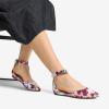 DREAM PAIRS Women’s Low Wedge Round Toe Ankle Strap Dress Comfortable Casual Flats Shoes(Floral)