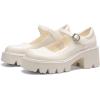 DREAM PAIRS Women’s Mary Janes Shoes Platform Dress Low Heel Chunky Pumps Round Toe Ankle Strap Pumps Shoes Oxfords Esther(Beige)