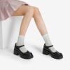 DREAM PAIRS Women’s Mary Janes Shoes Platform Dress Low Heel Chunky Pumps Round Toe Ankle Strap Pumps Shoes Oxfords Esther(Black)