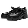 DREAM PAIRS Women’s Mary Janes Shoes Platform Dress Low Heel Chunky Pumps Round Toe Ankle Strap Pumps Shoes Oxfords Esther(Black-pu)