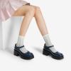 DREAM PAIRS Women’s Mary Janes Shoes Platform Dress Low Heel Chunky Pumps Round Toe Ankle Strap Pumps Shoes Oxfords Esther(Navy)