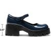 DREAM PAIRS Women’s Mary Janes Shoes Platform Dress Low Heel Chunky Pumps Round Toe Ankle Strap Pumps Shoes Oxfords Esther(Navy)