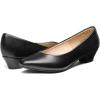 DREAM PAIRS Women’s Mila Low Chunky Heel Pump Shoes(Black/Pu)