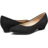 DREAM PAIRS Women’s Mila Low Chunky Heel Pump Shoes(Black/Suede)