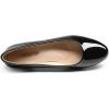 DREAM PAIRS Women’s Mila Low Chunky Heel Pump Shoes(Black-pat)