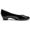 DREAM PAIRS Women’s Mila Low Chunky Heel Pump Shoes(Black-pat)