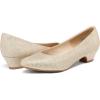 DREAM PAIRS Women’s Mila Low Chunky Heel Pump Shoes(Gold/Glitter)