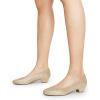 DREAM PAIRS Women’s Mila Low Chunky Heel Pump Shoes(Gold/Glitter)