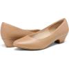 DREAM PAIRS Women’s Mila Low Chunky Heel Pump Shoes(Nude/Pu)