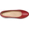 DREAM PAIRS Women’s Mila Low Chunky Heel Pump Shoes(Red/Pu)
