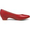 DREAM PAIRS Women’s Mila Low Chunky Heel Pump Shoes(Red/Pu)