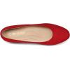DREAM PAIRS Women’s Mila Low Chunky Heel Pump Shoes(Red/Suede)