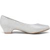 DREAM PAIRS Women’s Mila Low Chunky Heel Pump Shoes(Silver/Glitter)